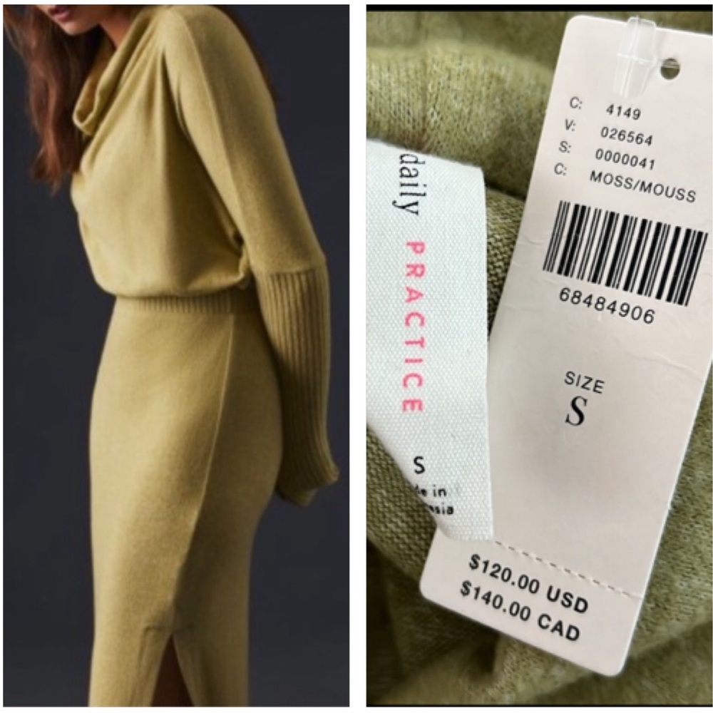 Anthropologie Dress Daily Practice Arabella Drape Long Dress